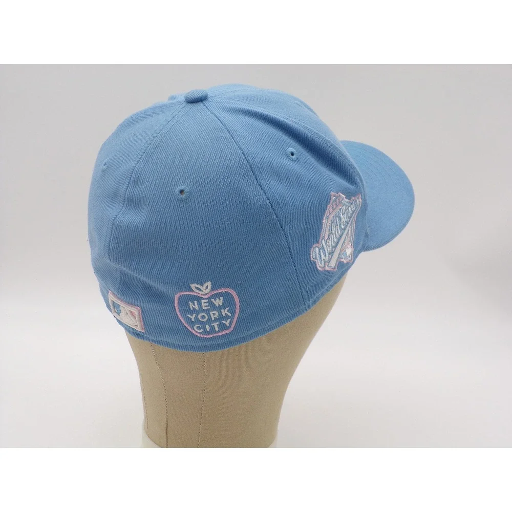 New Era 59FIFTY New York Yankees Hat Blue Pink 1996 World Series Fitted 7 3/8